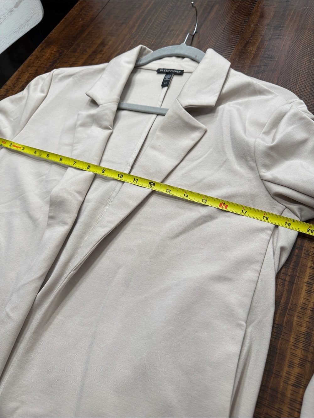 Eileen Fisher Open-Front Cream Blazer - Picture 7 of 7